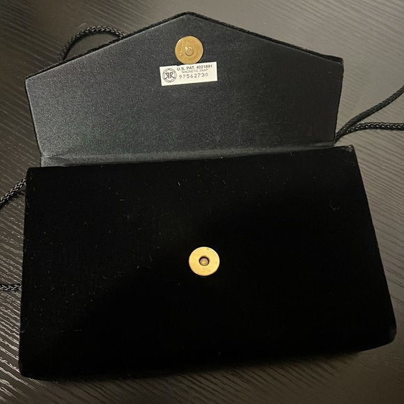 Black Velvet Clutch Purse - Picture 3 of 5